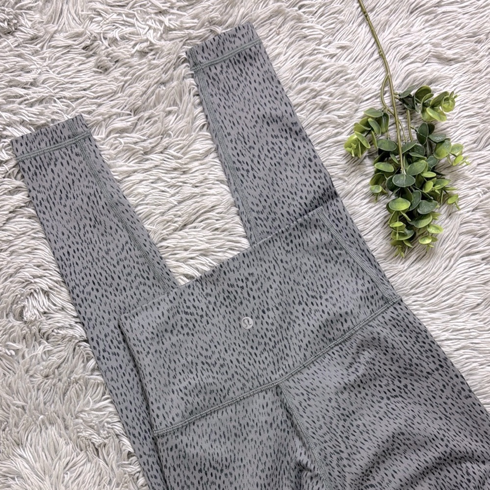 Lululemon Wunder Under Pant *Full-On Luon (Roll Down) Dottie Dash Slate Black 2